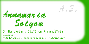 annamaria solyom business card